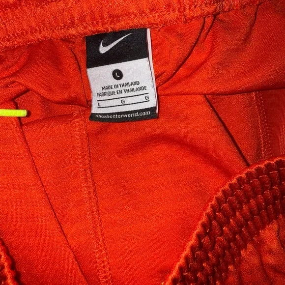 Men's Nike Orange and White Athletic Shorts Size Large - Picture 2 of 3